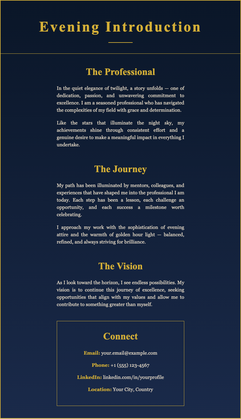 Midnight luxury self introduction